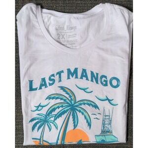 Jimmy Buffett Last Mango Boatworks 2X Tank Top Shirt White Sleeveless‎ Unisex